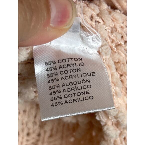 Spencer & Ella Women's M/L light pink textured hooded sweatshirt sweater NEW - Picture 5 of 6